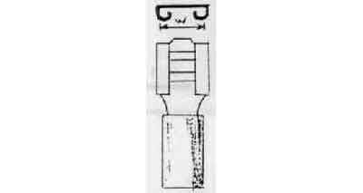 TERMINAL LUG INSULATED, RECEPTACLE 1.25MM2 W:4MM RED