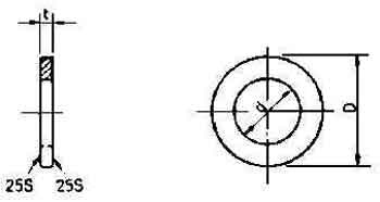 WASHER PLAIN ROUND STEEL, M14.0