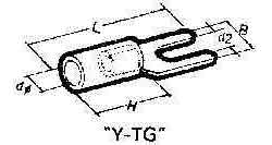 CABLE SHOE CLAMPING TYPE Y-TG, NOMINAL SIZE 1.25-3L