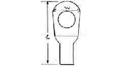 TERMINAL LUG NON-INSULATED, ROUND HEAD 16MM2 HOLE DIA 10MM