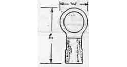 TERMINAL LUG INSULATED EYELET, 5.5MM2 HOLE DIA 6MM YELLOW