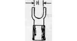 TERMINAL LUG INSULATED SPADE, 1.25MM2 HOLE DIA 3.5MM RED