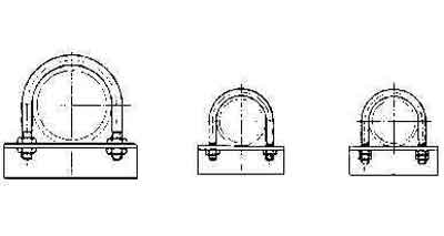 U-BOLT STEEL PIPE 40A M10