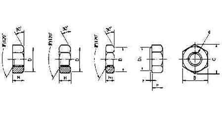 HEXAGON NUT STEEL UNGALV M18