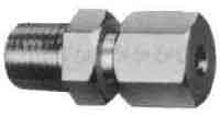 CONNECTOR MALE FLARELESS BRASS, 6MMXPT1/8