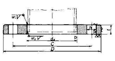 FLANGE STEEL WELDING SLIP-ON, FLAT FACE B-2220 5KG-50MM