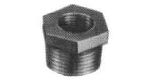 BUSHING HEXAGON MALLEABLE CAST, IRON GALV 1X3/4