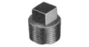 PLUG SQUARE HEAD MALLEABLE, CAST IRON GALV 1-1/2