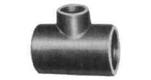 TEE REDUCING MALLEABLE CAST, IRON GALV 1-1/2X1-1/2X1-1/4