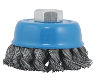 BRUSH WIRE CUP PLAITED 60MMDIA, FOR DERUSTING BRUSH MAG9000