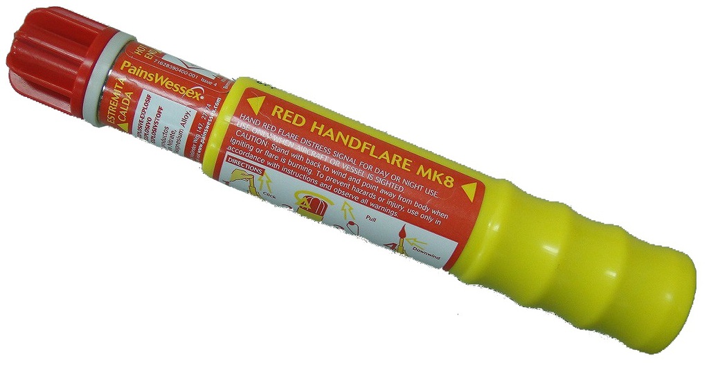 RED HAND FLARE MK8 PAINSWESSEX, 9529000 SOLAS/MED APPROVED
