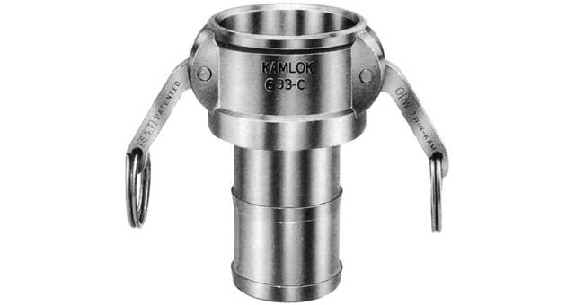 COUPLING CAM&amp;GROOVE ALUM ALLOY, C SOCKET W/HOSE END 1&quot;