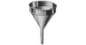 OIL FUNNEL GALV W/STRAINER, 100MM DIAM