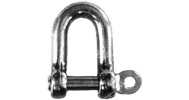 SHACKLE D-TYPE SCREW PIN, S. STEEL 7MM SWL 0.17TON