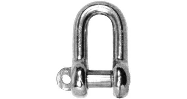 SHACKLE STRAIGHT EYE BOLT, S. STEEL SC 6MM SWL 0.2TON