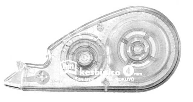 TAPE CORRECTION IN DISPENSER, TAPE WIDTH 4MM