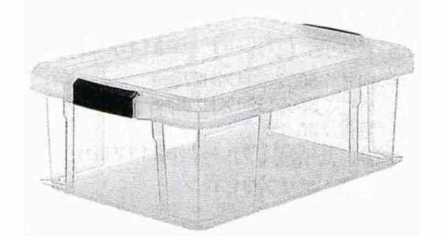STORAGE CONTAINER PLASTIC CLEAR WITH COVER 50X40X26CM / 36 LTR PCE