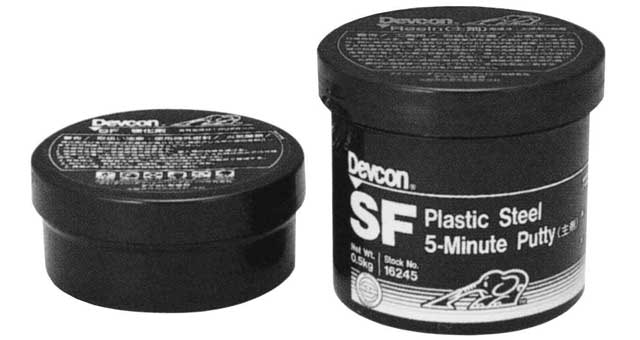 PLASTIC STEEL 5-MINUTE PUTTY, DEVCON-SF 1LB