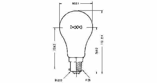 LAMP NAVIGATION E-26, 24V 60W