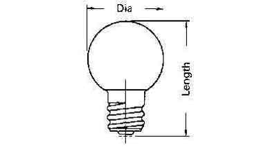 LAMP PILOT GLOBULAR CLEAR E-10, 6.3V 1W 11X23.5MM