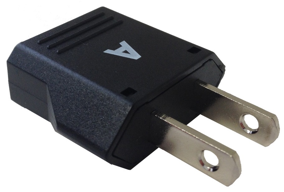 PLUG ADAPTOR 2-FLAT PIN PLUG &amp; 2-ROUND PIN RECEPTACLE