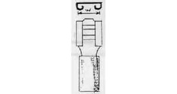 [794548] TERMINAL LUG INSULATED, RECEPTACLE 2MM2 W:4MM BLUE