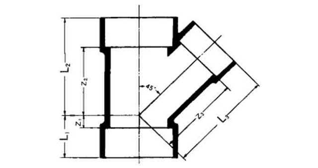 [1097033] Y-PIECE PVC 45DEG FOR DRAIN, SIZE 50