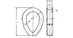 [230906] WIRE ROPE THIMBLE A-TYPE GALV, 14MM