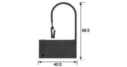 [471791] SECURITY SEAL PP PADLOCK, W40XL60MM RED