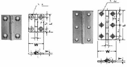 [490401] BUTT HINGE FOR CABINET, BRASS L32XW25MM