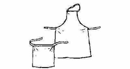 [150461] APRON WAIST TYPE WHITE 75/100CM COTTON PCE