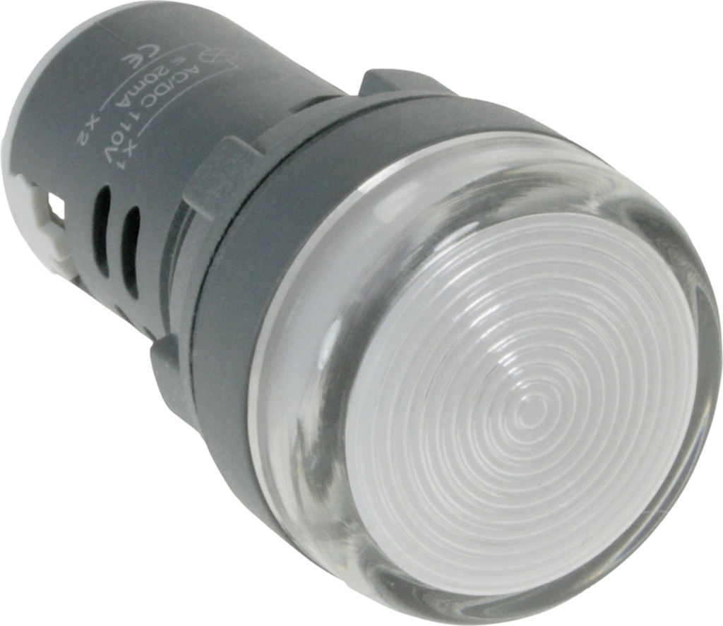 Voyant LED lumineux Blanc RS PRO, dia. 14mm, 220V c.a., IP67