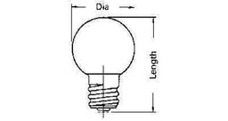 [790651] LAMP PILOT GLOBULAR CLEAR E-10, 6.3V 1W 11X23.5MM