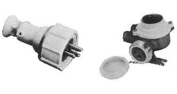 [792883] PLUG&amp;RECEPTACLE W/SWITCH 3PIN, WATERTIGHT HNA SYNTHETIC RESIN