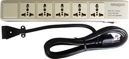 [792945] RECEPTACLE 3WAYS MULTI PLUG, 2ROUND/3FLAT/2FLAT PINS 3MTR